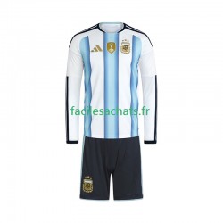 Maillot Argentine Domicile Coupe du Monde 2026 Enfant ML