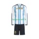 Maillot Argentine Domicile Coupe du Monde 2026 Enfant ML