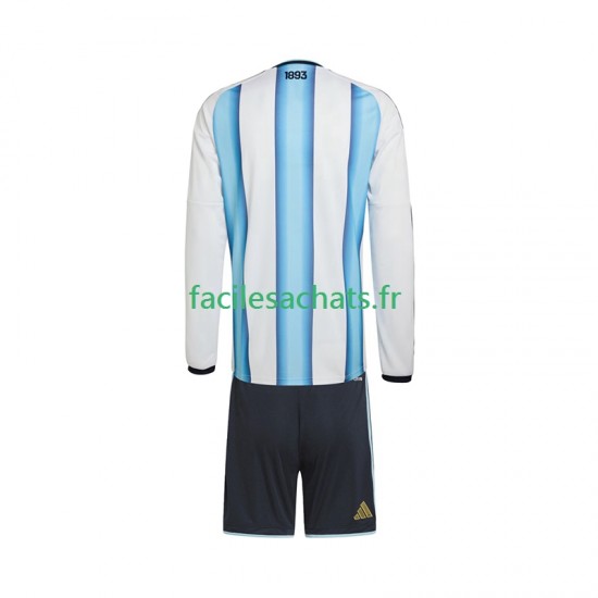 Maillot Argentine Domicile Coupe du Monde 2026 Enfant ML