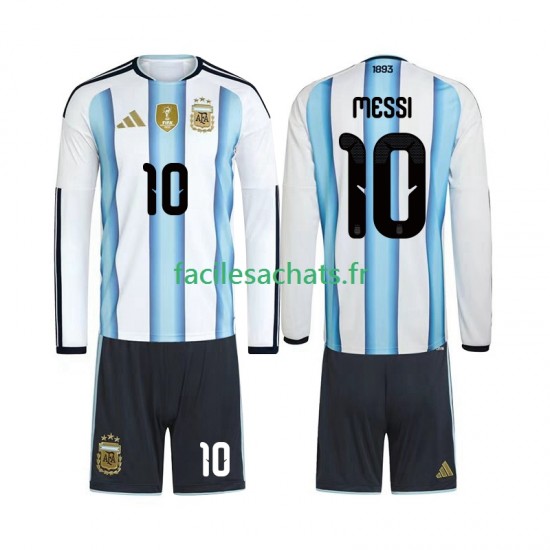 Maillot Argentine Lionel Messi 10 Domicile Coupe du Monde 2026 Enfant ML