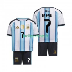 Maillot Argentine Rodrigo De Paul 7 Domicile Coupe du Monde 2026 Enfant MC Maillot Argentine Rodrigo De Paul 7 Domicile Coupe du Monde 2026 Enfant MC