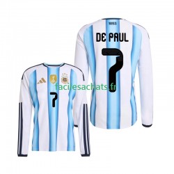 Maillot Argentine Rodrigo De Paul 7 Domicile Coupe du Monde 2026 Homme ML Maillot Argentine Rodrigo De Paul 7 Domicile Coupe du Monde 2026 Homme ML