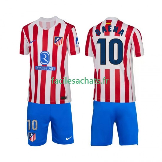 Maillot Atlético Madrid Alex Baena 10 2025-2026 Domicile Enfant MC
