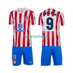 Maillot Atlético Madrid Alexander Sorloth 9 2025-2026 Domicile Enfant MC