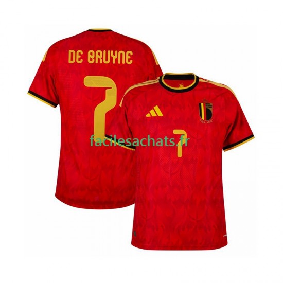 Maillot Belgique de bruyne 7 Domicile Coupe du Monde 2026 Homme MC