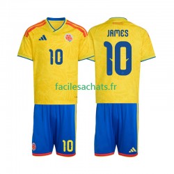Maillot Colombie James Rodriguez 10 Domicile Coupe du Monde 2026 Enfant MC