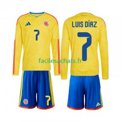 Maillot Colombie Luis Diaz 7 Domicile Coupe du Monde 2026 Enfant ML