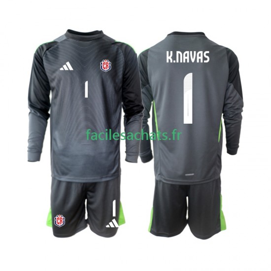 Maillot Costa Rica Keylor Navas 1 2025 Gardien Extérieur Enfant ML