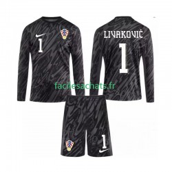 Maillot Croatie DOMINIK LIVAKOVIC 1 2024 Gardien 3ème Enfant ML