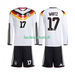 Maillot Allemagne Florian Wirtz 17 Domicile Coupe du Monde 2026 Enfant ML