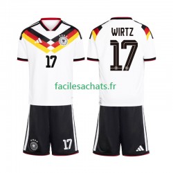 Maillot Allemagne Florian Wirtz 17 Domicile Coupe du Monde 2026 Enfant MC