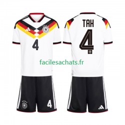 Maillot Allemagne Jonathan Tah 4 Domicile Coupe du Monde 2026 Enfant MC
