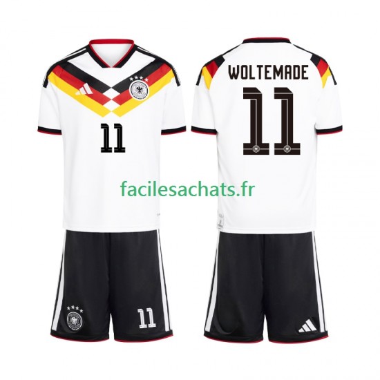 Maillot Allemagne Woltemade 11 Domicile Coupe du Monde 2026 Enfant MC
