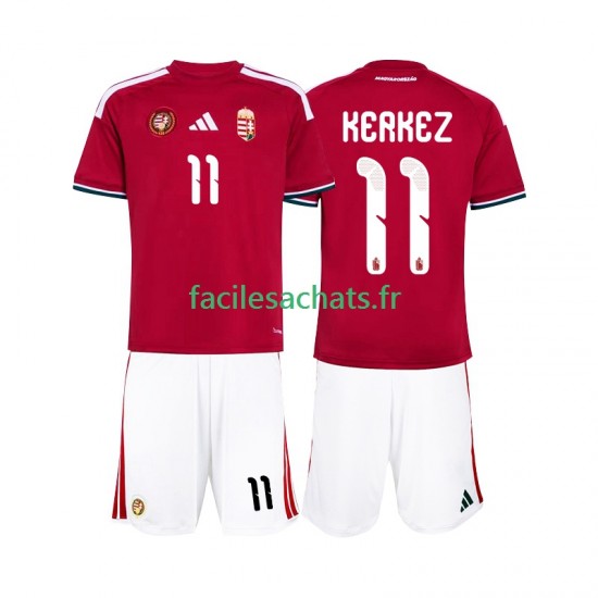 Maillot Hongrie Kerkez 11 Domicile Coupe du Monde 2026 Enfant MC