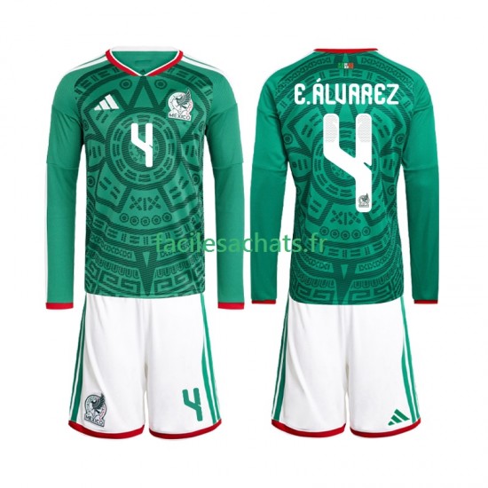 Maillot Mexique Edson Alvarez 4 Domicile Coupe du Monde 2026 Enfant ML