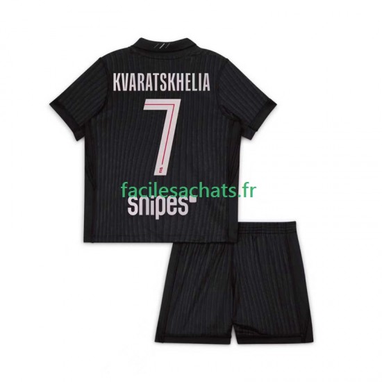 Maillot Paris Saint-Germain Khvicha Kvaratskhelia 7 2025-2026 4ème Enfant MC