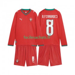 Maillot Portugal Bruno Fernandes 8 Domicile Coupe du Monde 2026 Enfant ML
