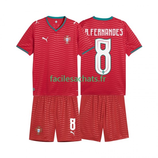 Maillot Portugal Bruno Fernandes 8 Domicile Coupe du Monde 2026 Enfant MC