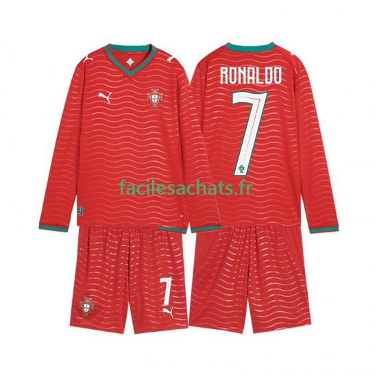 Maillot Portugal Cristiano Ronaldo 7 Domicile Coupe du Monde 2026 Enfant ML
