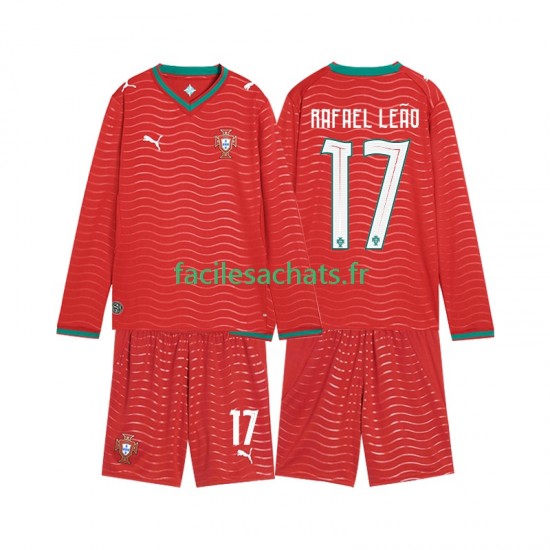 Maillot Portugal Rafael Leao 17 Domicile Coupe du Monde 2026 Enfant ML