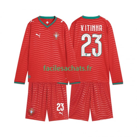 Maillot Portugal Vitinha 23 Domicile Coupe du Monde 2026 Enfant ML