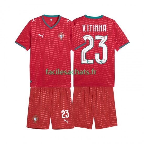 Maillot Portugal Vitinha 23 Domicile Coupe du Monde 2026 Enfant MC
