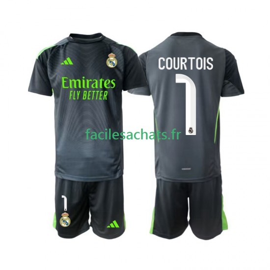 Maillot Real Madrid Thibaut Courtois 1 2025-2026 Gardien 3ème Enfant MC