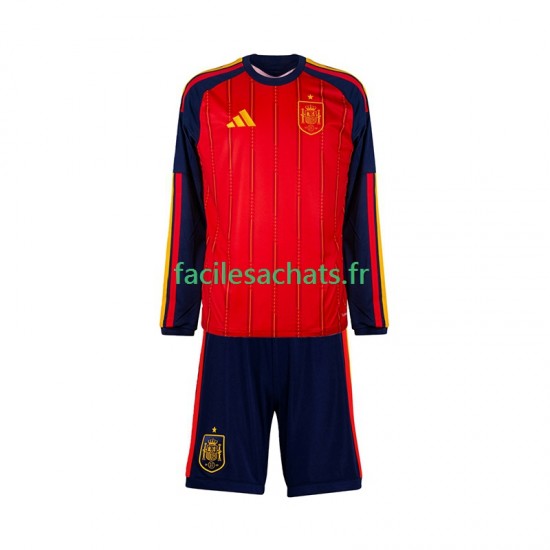 Maillot Espagne Domicile Coupe du Monde 2026 Enfant ML