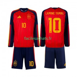 Maillot Espagne Lamine Yamal 10 Domicile Coupe du Monde 2026 Enfant ML