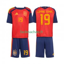 Maillot Espagne Lamine Yamal 19 Domicile Coupe du Monde 2026 Enfant MC
