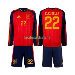 Maillot Espagne Marc Cucurella 22 Domicile Coupe du Monde 2026 Enfant ML