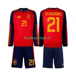 Maillot Espagne Mikel Oyarzabal 21 Domicile Coupe du Monde 2026 Enfant ML