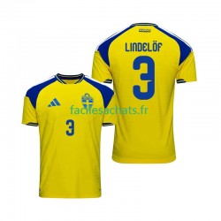 Maillot Suède Victor Lindelof 3 2026 Domicile Homme MC