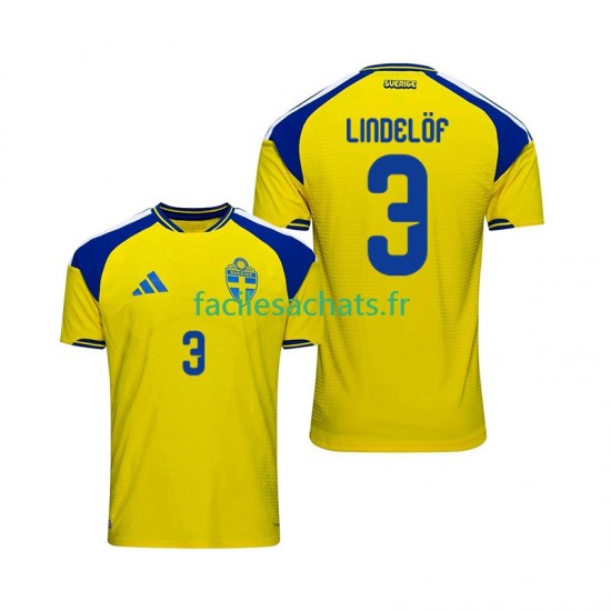 Maillot Suède Victor Lindelof 3 2026 Domicile Homme MC