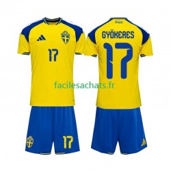 Maillot Suède Viktor Gyokeres 17 2026 Domicile Enfant MC