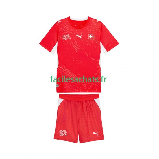 Maillot Suisse Domicile Coupe du Monde 2026 Enfant MC