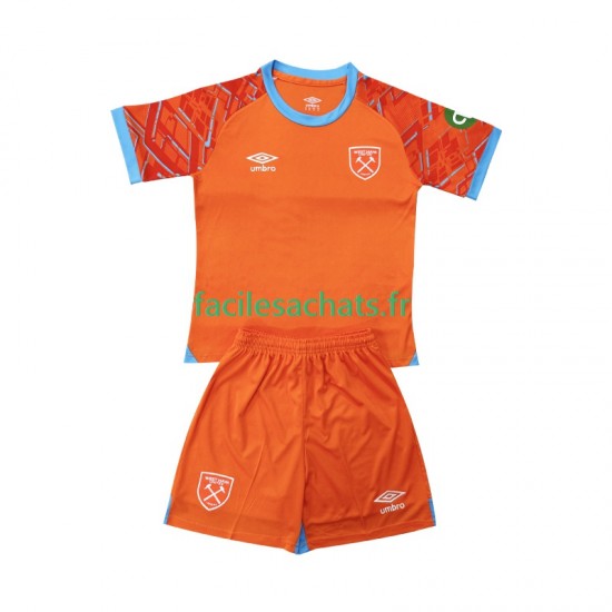 Maillot West Ham United 2025-2026 Gardien Extérieur Enfant MC