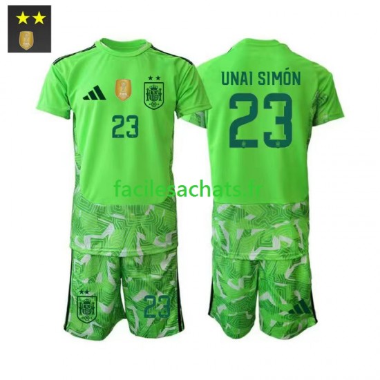 Maillot Espagne Unai Simon 23 2026-2027 Gardien 3ème Enfant MC
