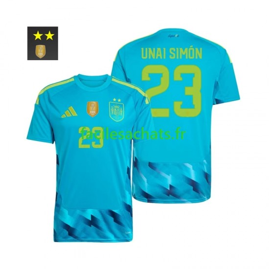 Maillot Espagne Unai Simon 23 2026-2027 Gardien Domicile Homme MC