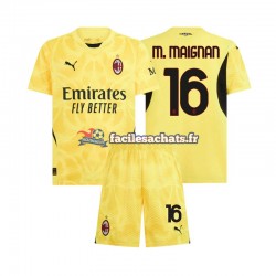 Maillot AC Milan Mike Maignan 16 2024-2025 Gardien Extérieur Enfant MC
