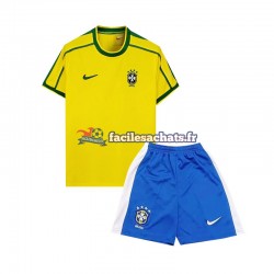 Maillot Brésil Retro 1998 Domicile Enfant MC