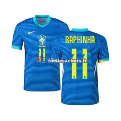 Maillot Brésil RAPHINHA 11 2024 Extérieur Homme MC