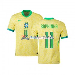 Maillot Brésil RAPHINHA 11 2024 Domicile Homme MC