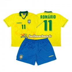 Maillot Brésil Romario 11 Retro 1994 Domicile Enfant MC