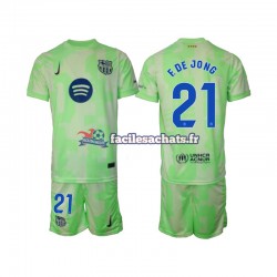 Maillot FC Barcelone F DE JONG 21 2024-2025 3ème Enfant MC