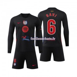 Maillot FC Barcelone Gavi 6 2024-2025 Extérieur Enfant ML