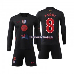 Maillot FC Barcelone Pedri 8 2024-2025 Extérieur Enfant ML