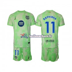 Maillot FC Barcelone Raphinha 11 2024-2025 3ème Enfant MC