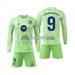 Maillot FC Barcelone Robert Lewandowski 9 2024-2025 3ème Enfant ML