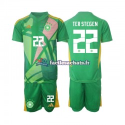 Maillot Allemagne Ter Stegen 22 2024-2025 Gardien 3ème Enfant MC